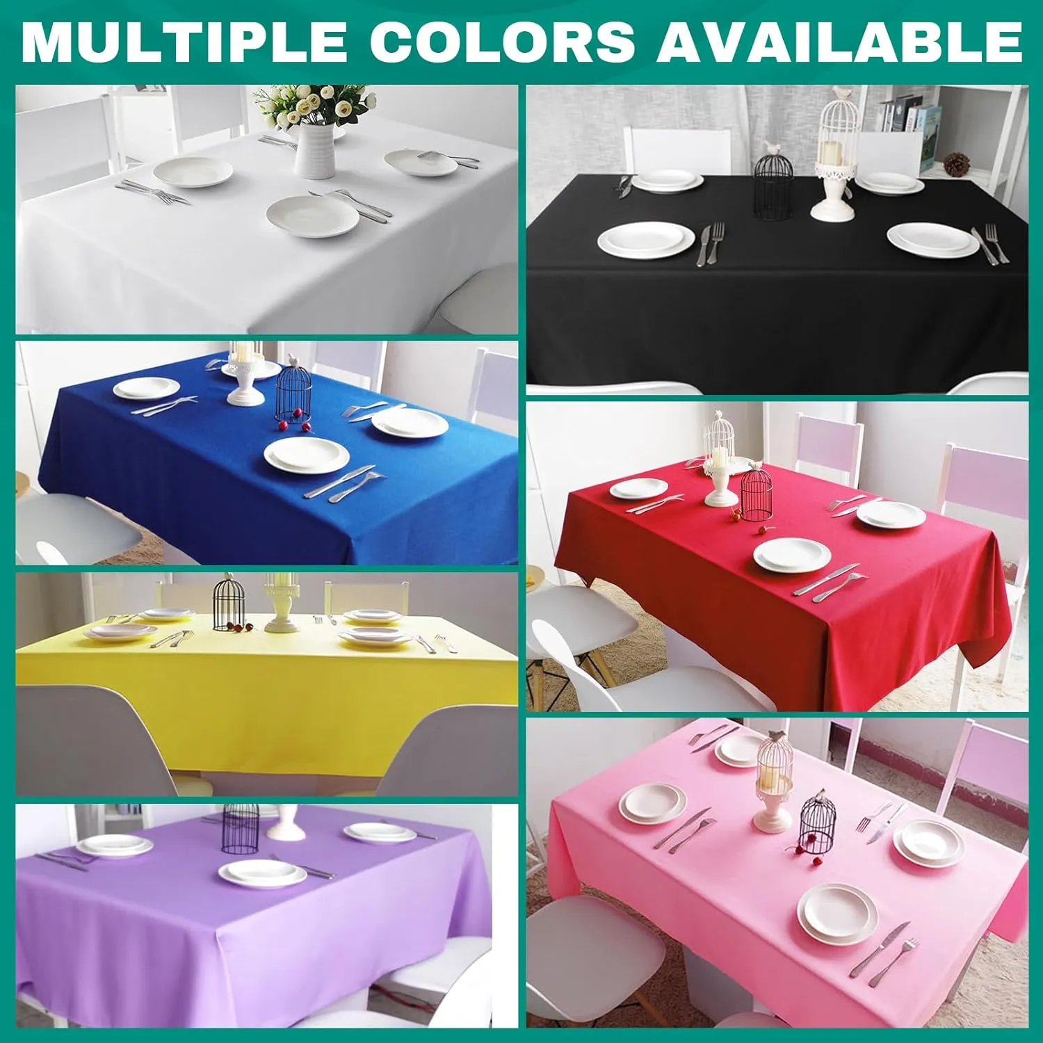 30 Pack Red Plastic Table Cloths Disposable，54 x 108 Inches Plastic Table Cover for Rectangle Tables，Disposable Tablecloth for Dinning，Parties，BBQ，Wedding，Outdoor