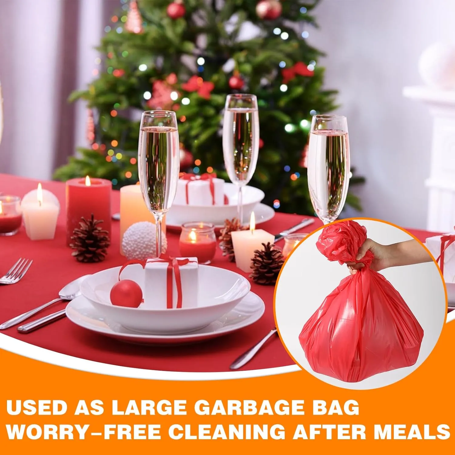 30 Pack Red Plastic Table Cloths Disposable，54 x 108 Inches Plastic Table Cover for Rectangle Tables，Disposable Tablecloth for Dinning，Parties，BBQ，Wedding，Outdoor
