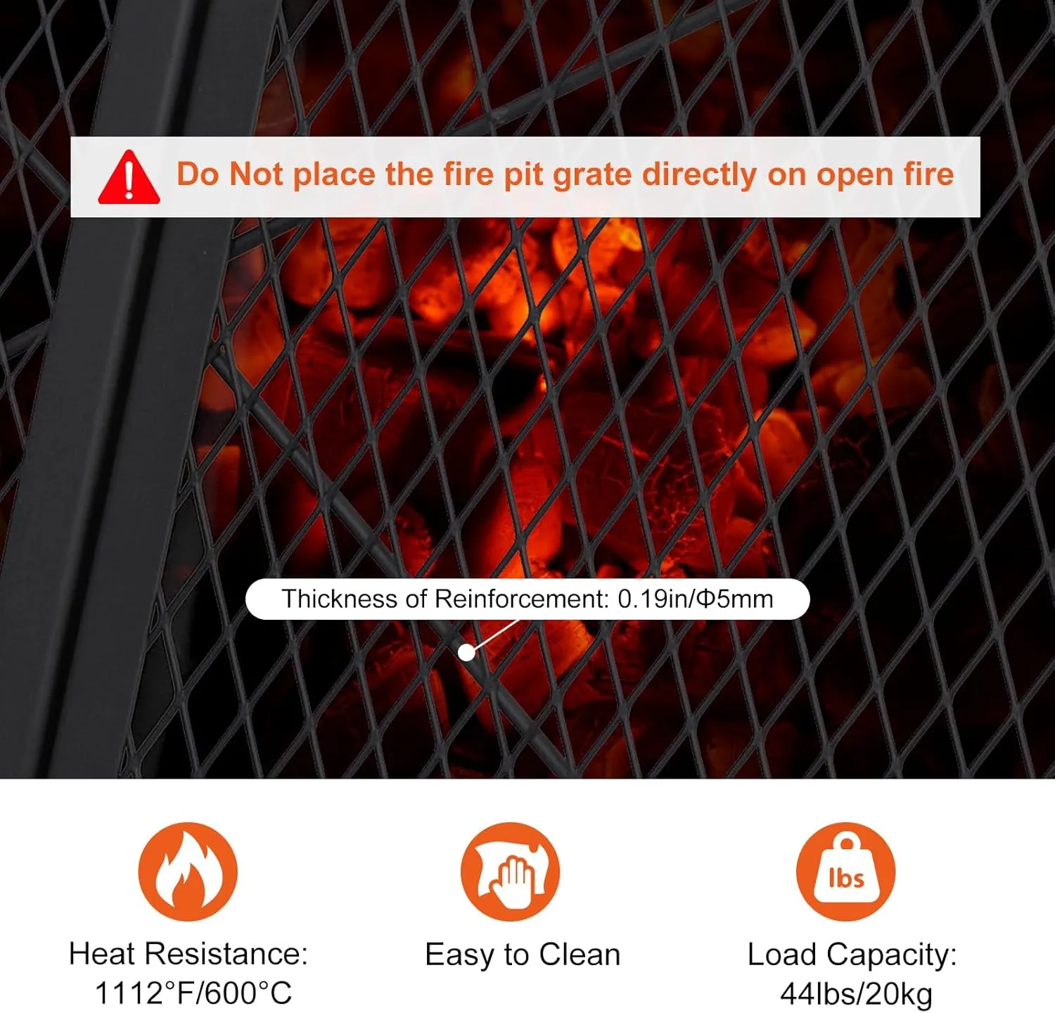 30.5in Foldable Fire Pit Cooking Grill Grate, X-Marks Fire Pit Grill Cooking Grate, Outdoor Campfire BBQ Grill, Heavy Duty Steel Campfire BBQ Grill Grid, Portable Camping Cookware with Handle