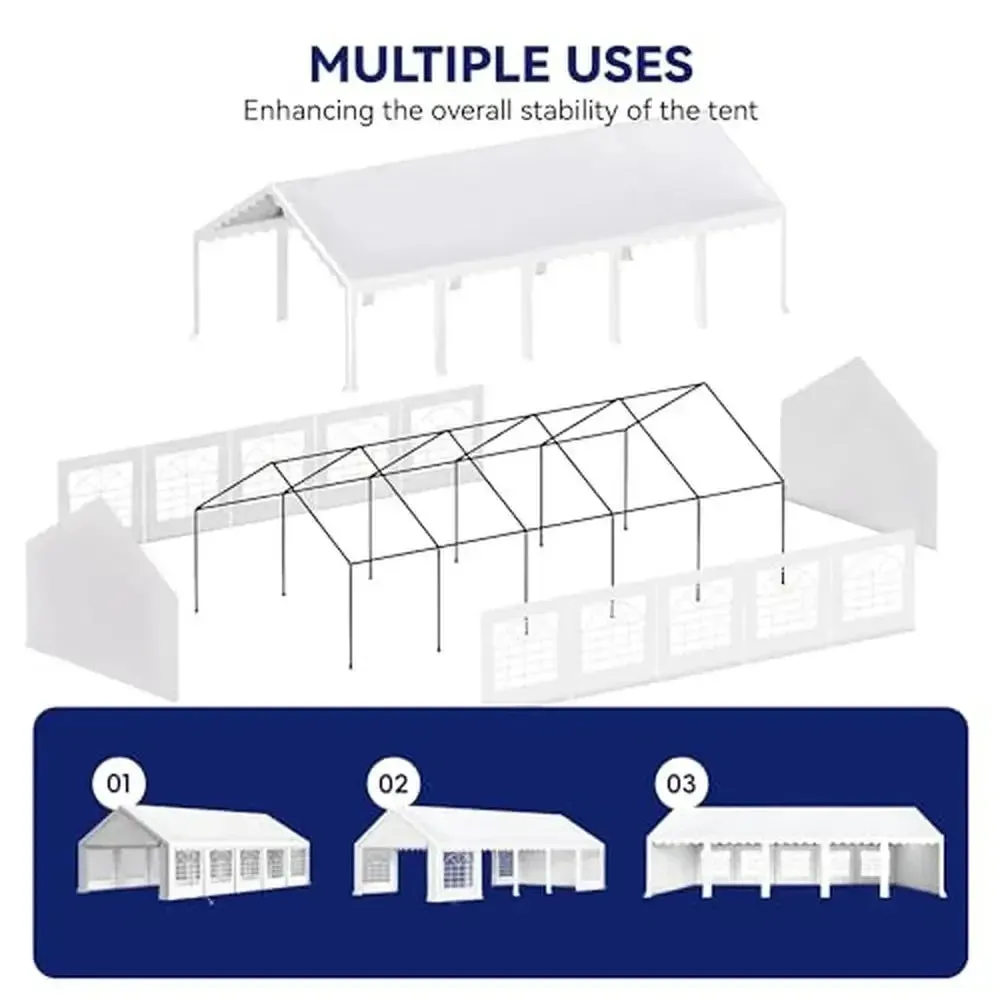 32'x16' Outdoor Wedding Event Canopy with Removable Sidewalls