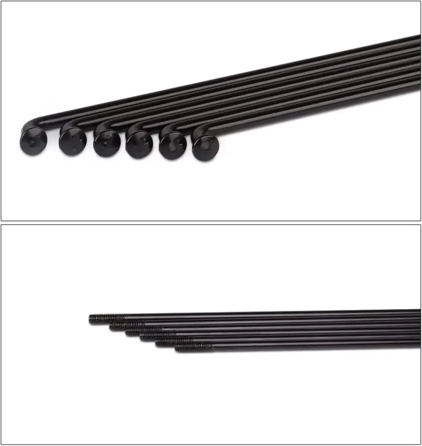 36pcs for Bicycle Spokes & Nipples Stainless Steel Electric Bike 13G 13K Diameter 2.2mm Length 100-300mm J Bend Cycle Black
