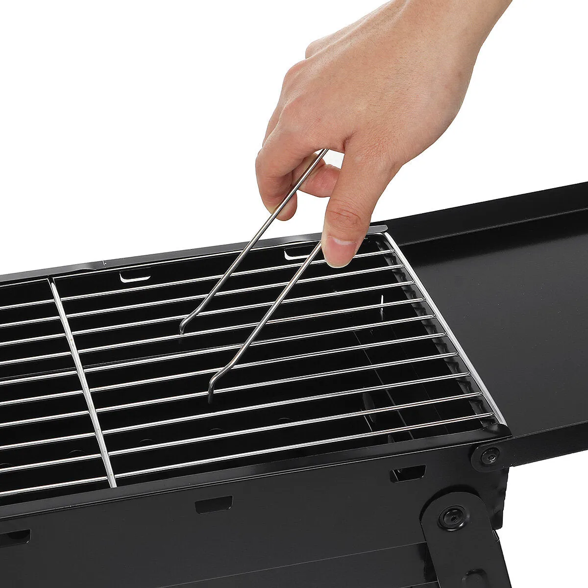 37cm Heighten Foldable BBQ Grill Stainless Steel Grilled Mesh Seasoning Board
