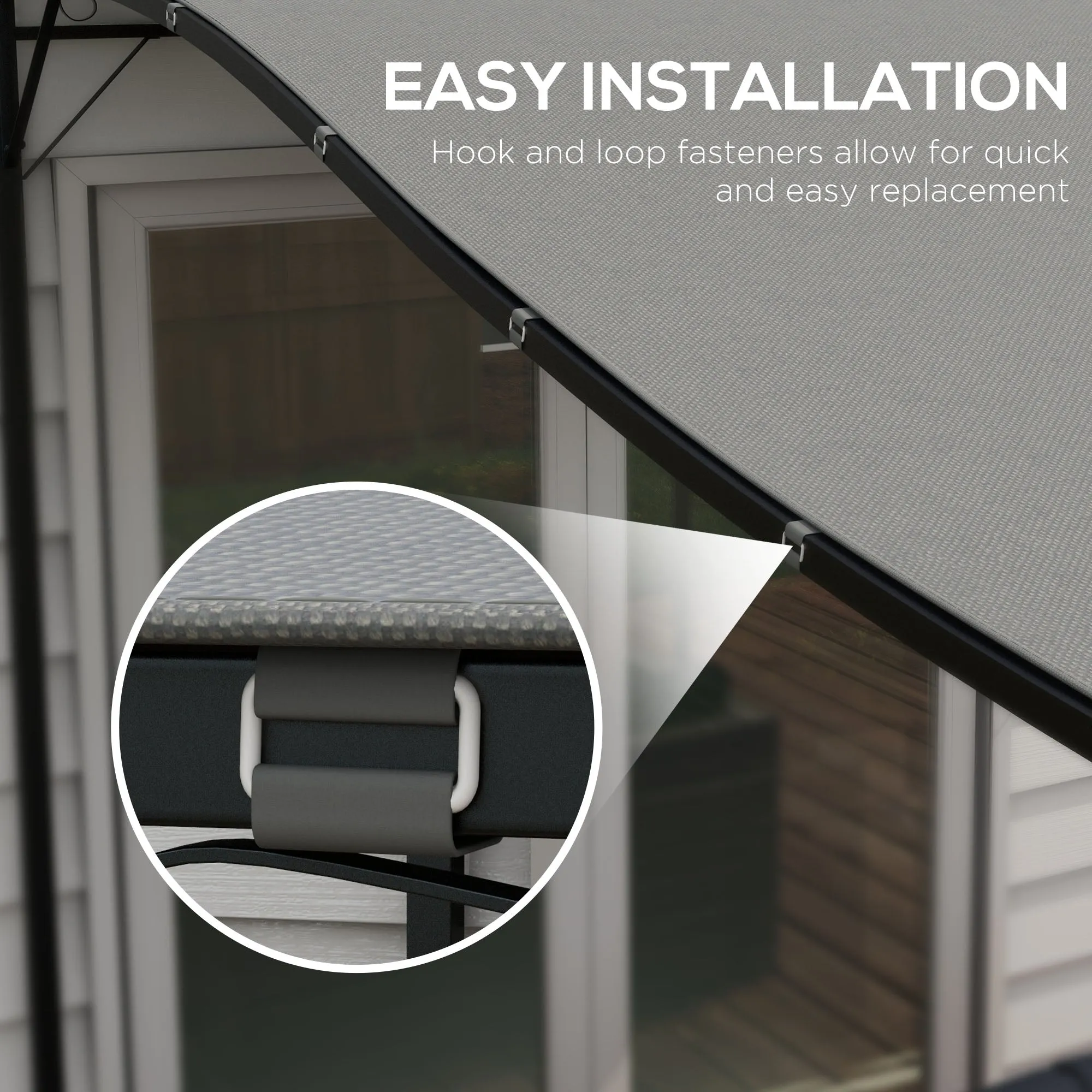 3.8 x 3.8 ft Pergola Canopy Replacement, Pergola Shade Canopy with Drainage Holes, Easy to Install, for 10' x 10' Pergola (Outsunny 84C-038 Series), Dark Grey