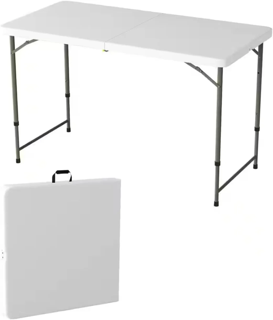 4 ft. Adjustable Folding Utility Table with 2-Height Settings GJ16720