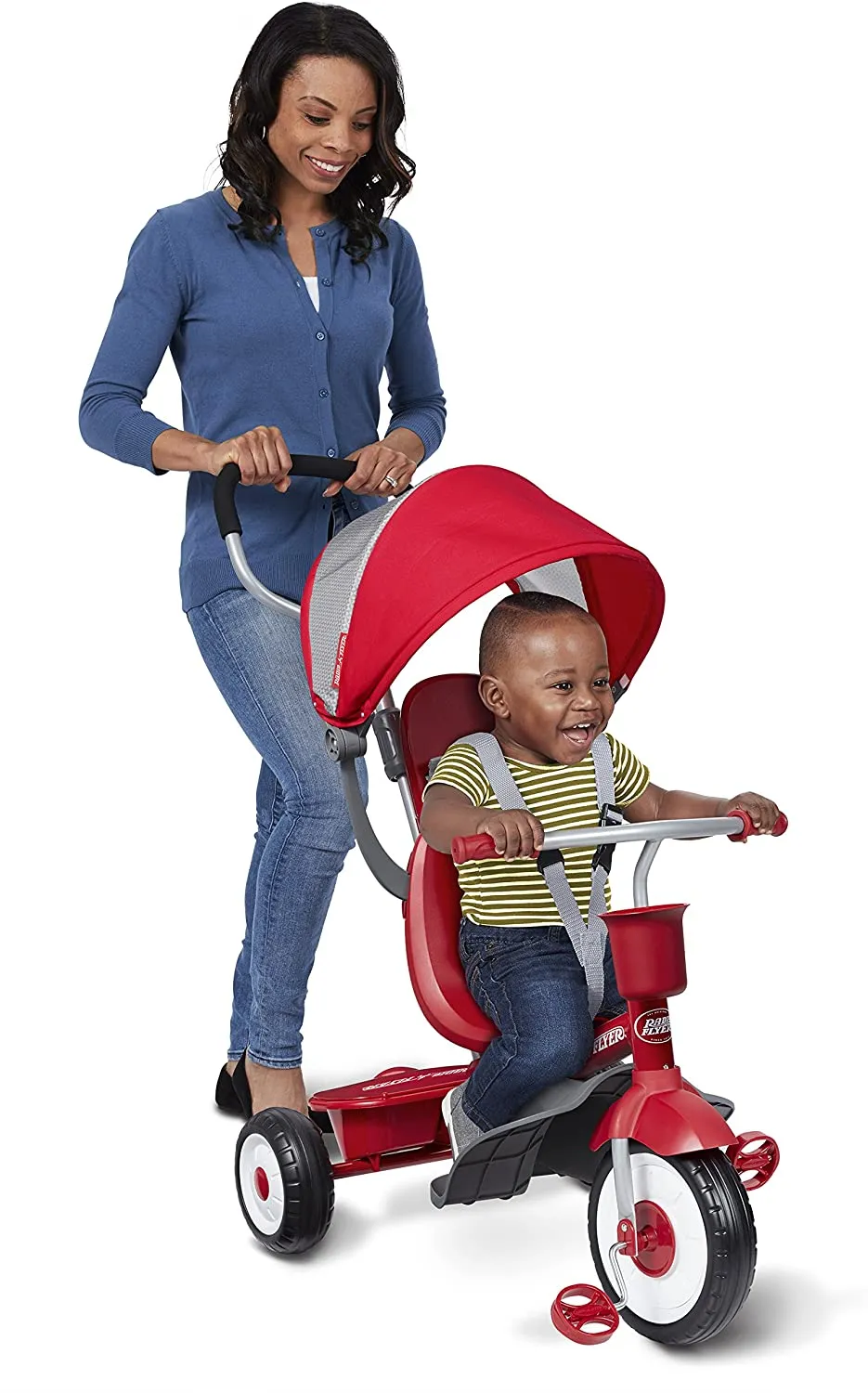 4-in-1 Stroll 'N Trike, Red Toddler Tricycle