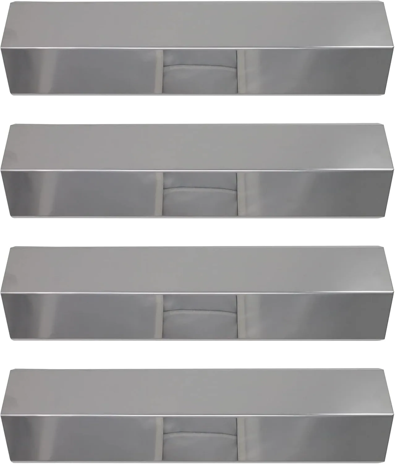 4-Pack BBQ Grill Heat Shield Plate Tent Replacement Parts for Charmglow 810-8410-F - Compatible Barbeque Stainless Steel Flame Tamer, Guard, Deflector, Flavorizer Bar, Vaporizer Bar, Burner Cover 15"