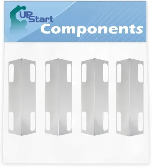 4-Pack BBQ Grill Heat Shield Plate Tent Replacement Parts for Ducane Affinity 4200 - Compatible Barbeque Stainless Steel Flame Tamer, Flavorizer Bar, Vaporizer Bar, Burner Cover 15 3/8"