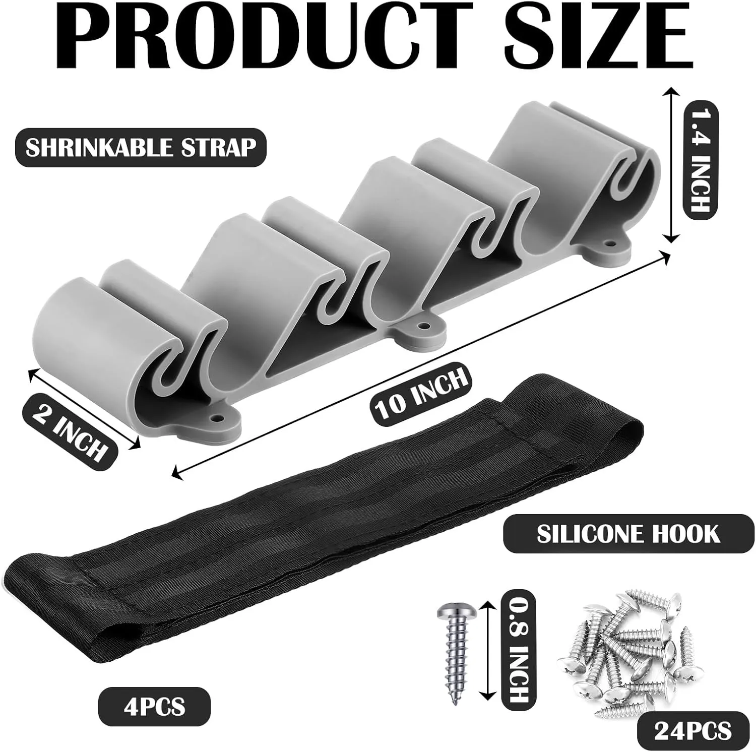 4 Pcs Vertical Mount Fishing Rod Holders for Boat Vertical Fishing Rod Rack for Storage Pole Strap for Boat Deck