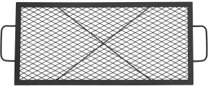 44×15in Fire Pit Cooking Grill Grate, X-Marks Fire Pit Grill Cooking Grate, Outdoor Campfire BBQ Grill, Heavy Duty Steel Campfire BBQ Grill Grid, Portable Camping Cookware with Handle