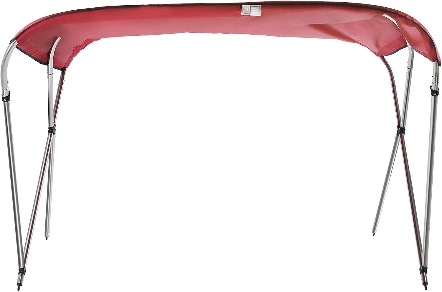 46 "High Boat Canopy Heavy-Duty Bimini Tops Cover for Boats Waterproof Sun Shade Boat Cover with Aluminum Alloy Frame and Adjustable Windproof Straps (Red, 67"-72" W)