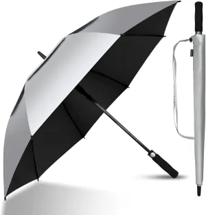 47/54 Inch Ventilated Double Canopy Windproof Stick Umbrellas for Rain, Automatic Open Golf Umbrella – Available in for Adults, Kids, Outdoor Enthusiasts