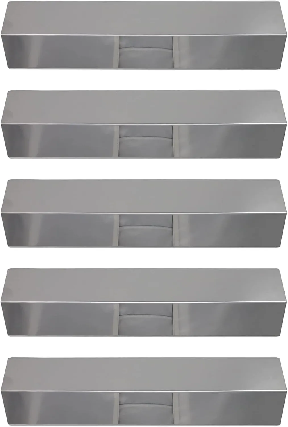 5-Pack BBQ Grill Heat Shield Plate Tent Replacement Parts for Charmglow 810-8410-F - Compatible Barbeque Stainless Steel Flame Tamer, Guard, Deflector, Flavorizer Bar, Vaporizer Bar, Burner Cover 15"