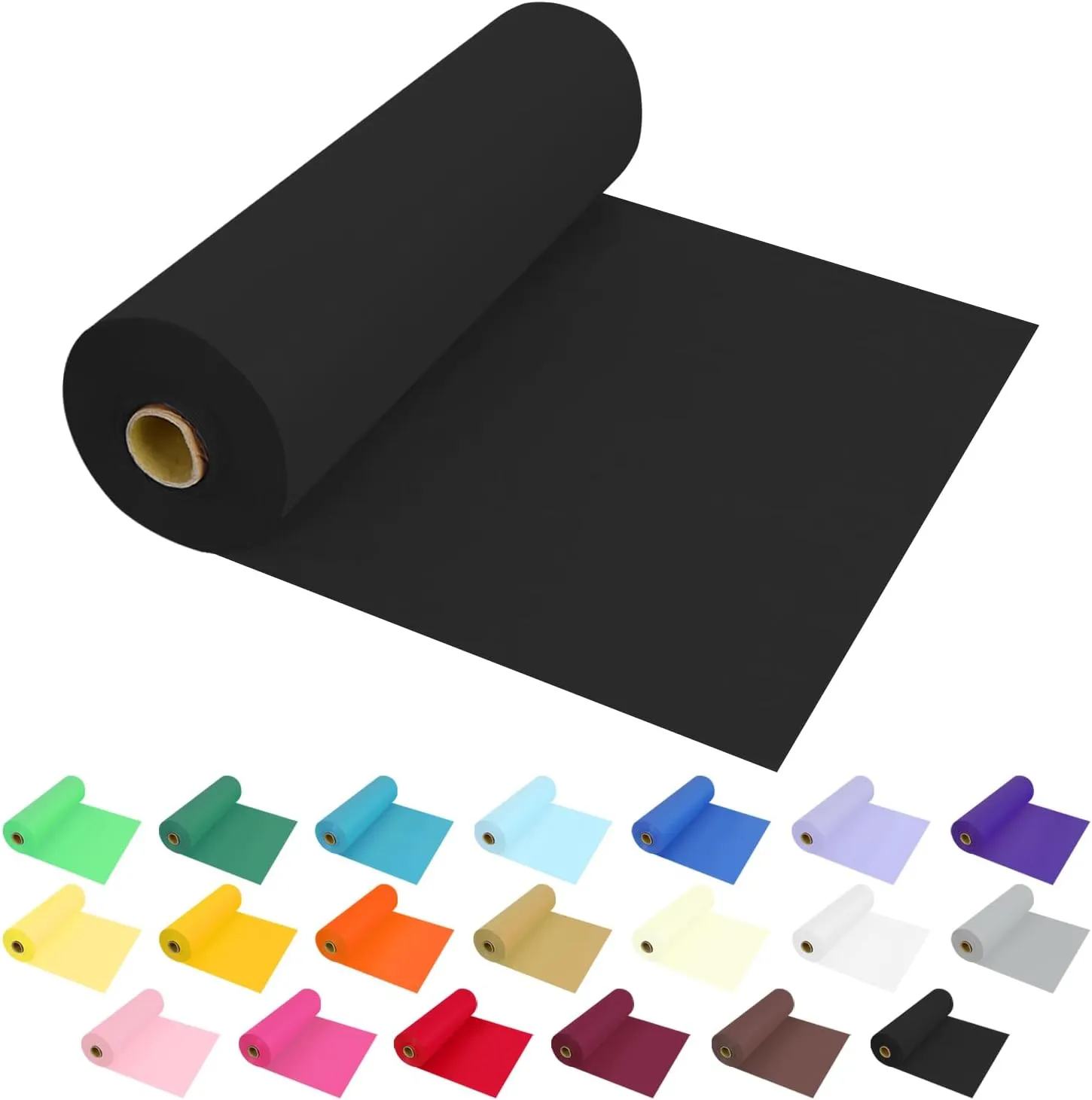 54 Inch X 300 Feet Plastic Table Cover Roll Premium Disposable Plastic Tablecloth for All Type/Shape Tables | Picnic, Party, Banquet, Birthdays, Weddings (Black, 54 Inch X 300 Feet)