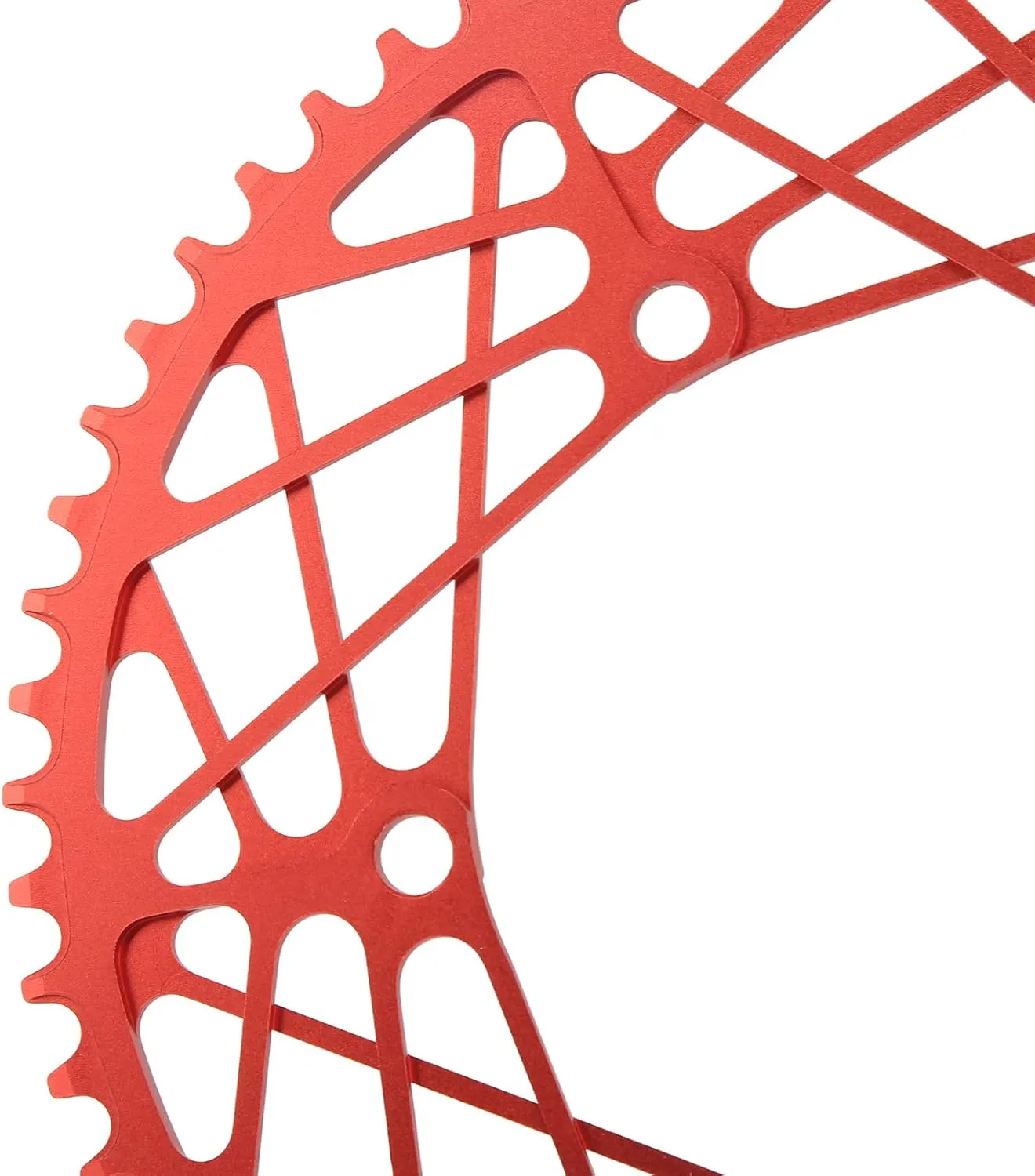 58T Folding Chain Wheel Crank Plate Hollow, Anodized Aluminium Alloy, Lightweight and Durably for Smoothness Cycling
