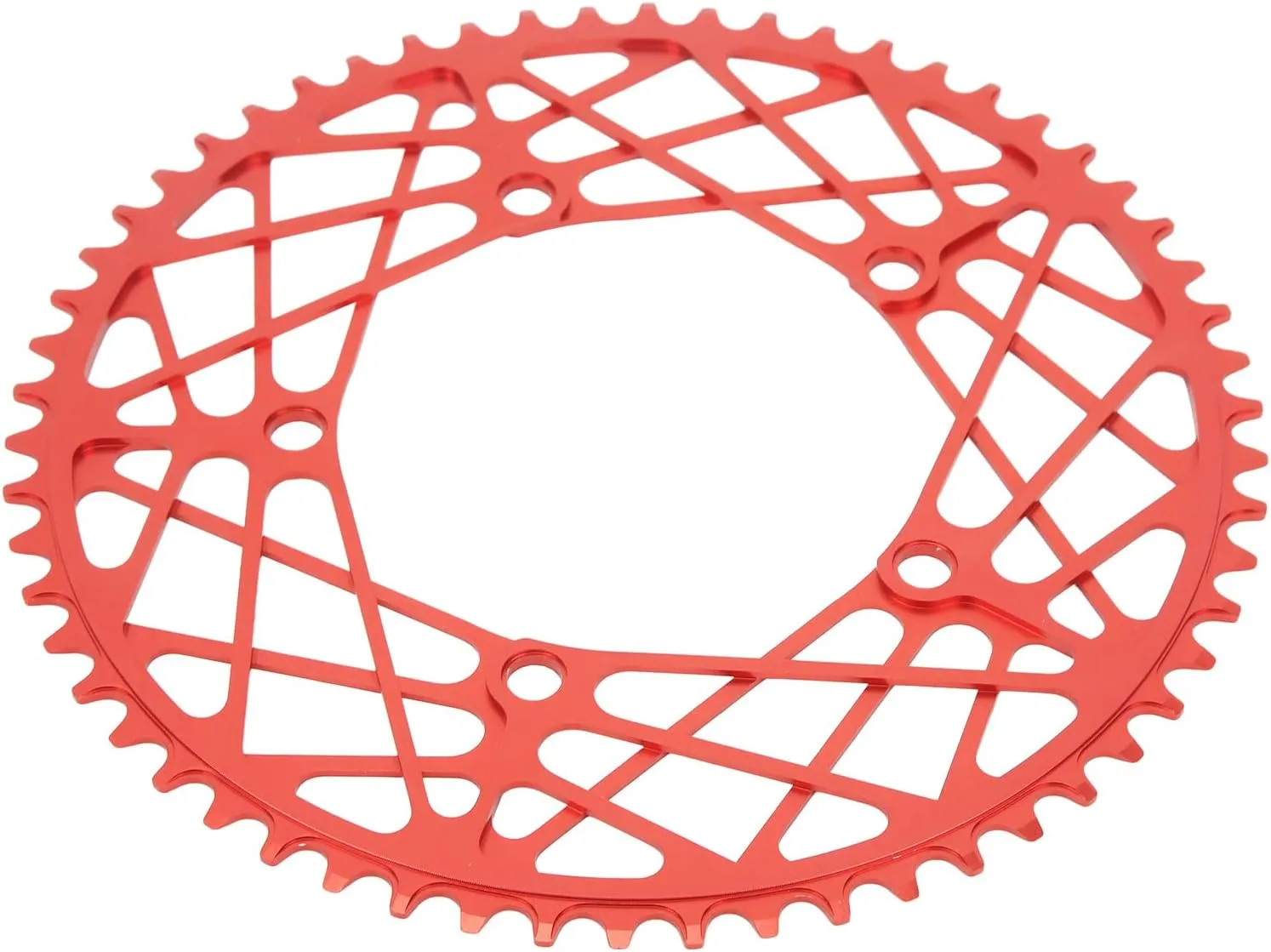 58T Folding Chain Wheel Crank Plate Hollow, Anodized Aluminium Alloy, Lightweight and Durably for Smoothness Cycling
