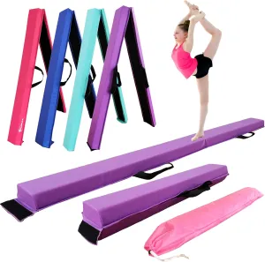 6 FT / 8 FT / 9 FT / 10 FT Folding Gymnastic Balance Beam for Kids with Carry Bag for Home and Club Use