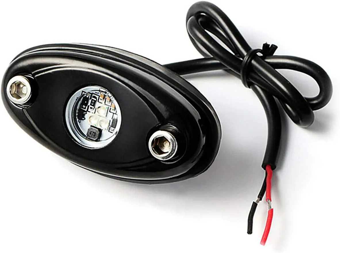 6 Pods LED Rock Lights for Jeep ATV UTV SUV RZR Off Road Ranger Pioneer Wheeler Truck Boat Underbody Glow Trail Rig Lighting Lamp Underglow LED Neon Lights Waterproof 12V-24V - Amber
