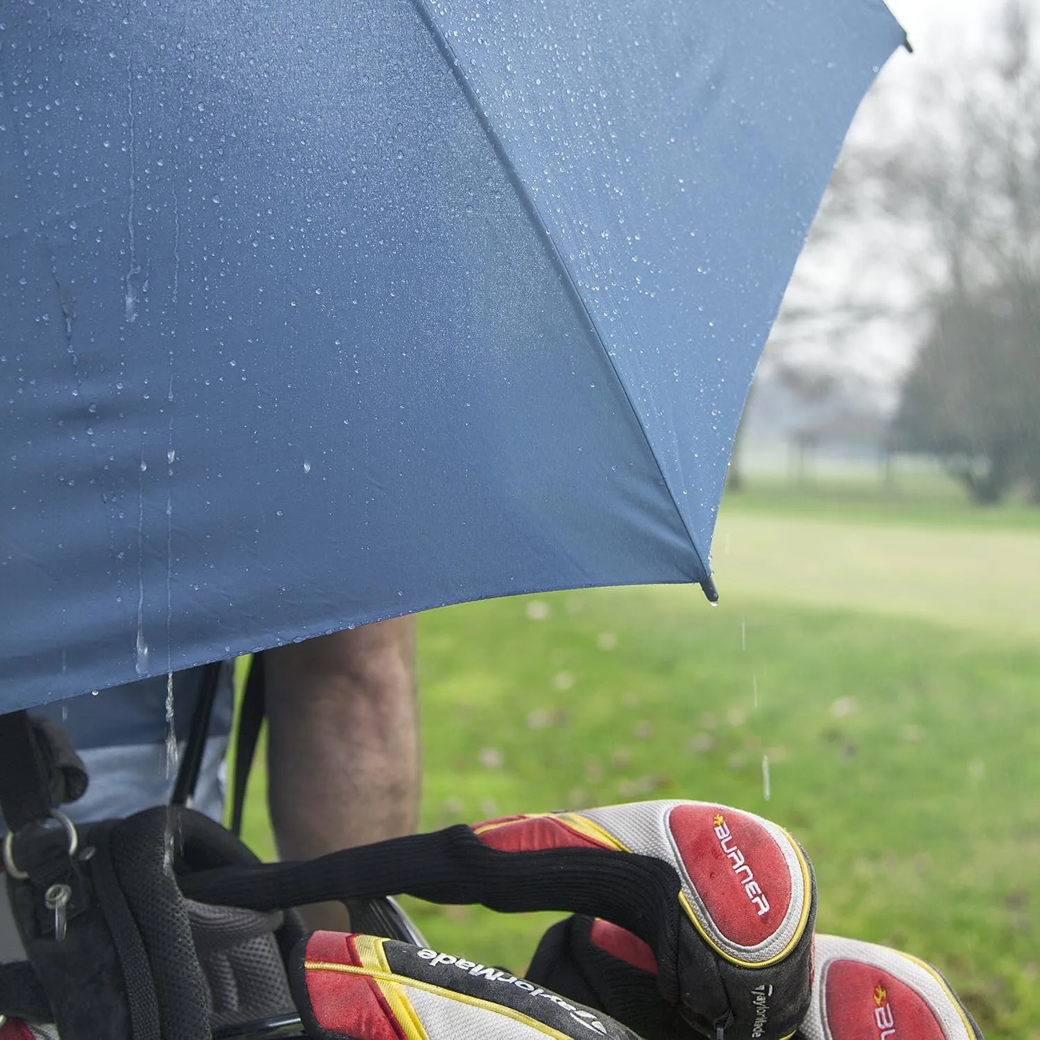 62/68 Inch Automatic Open Golf Umbrella - Extra Large Vented Windproof Waterproof Sturdy Double Canopy