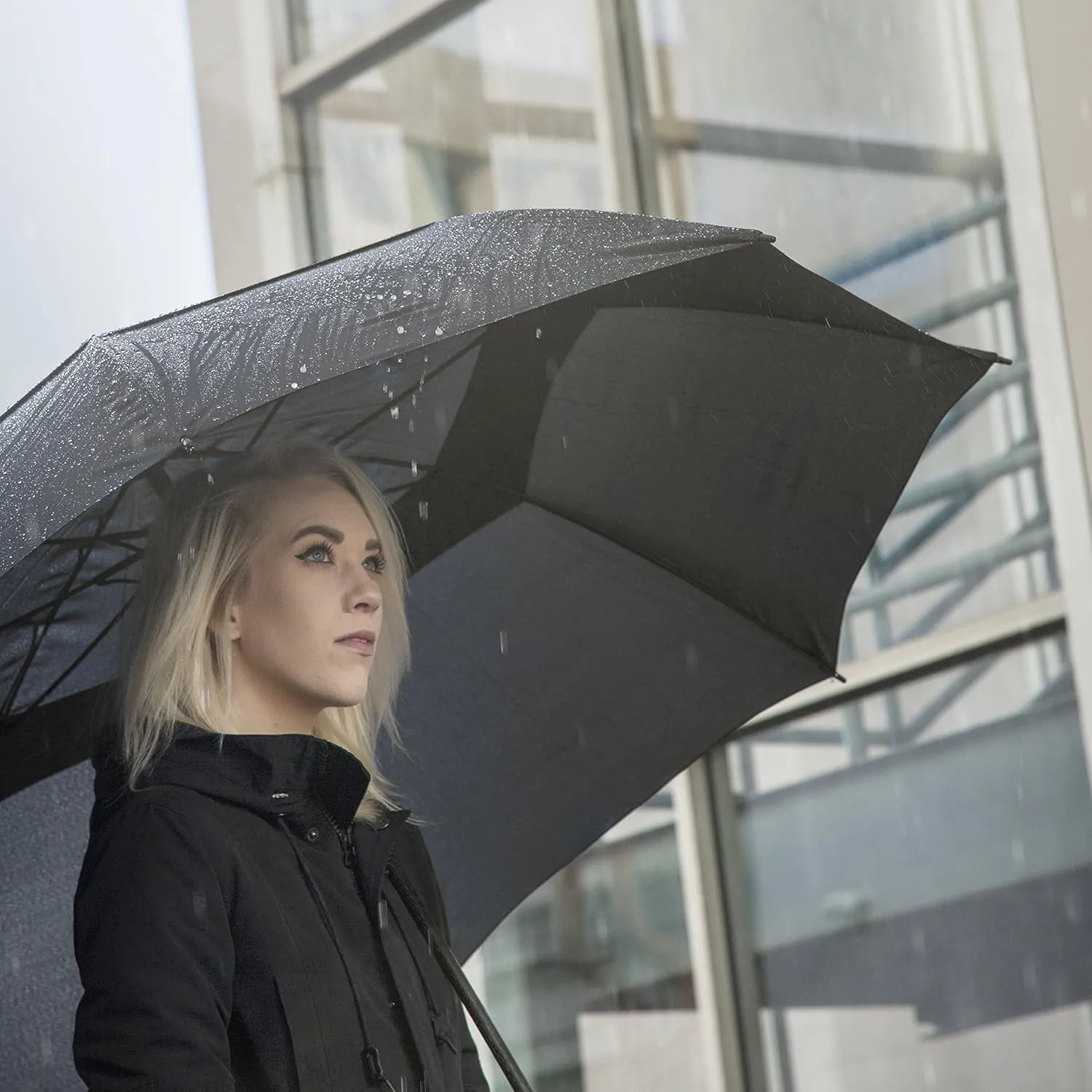 62/68 Inch Automatic Open Golf Umbrella - Extra Large Vented Windproof Waterproof Sturdy Double Canopy