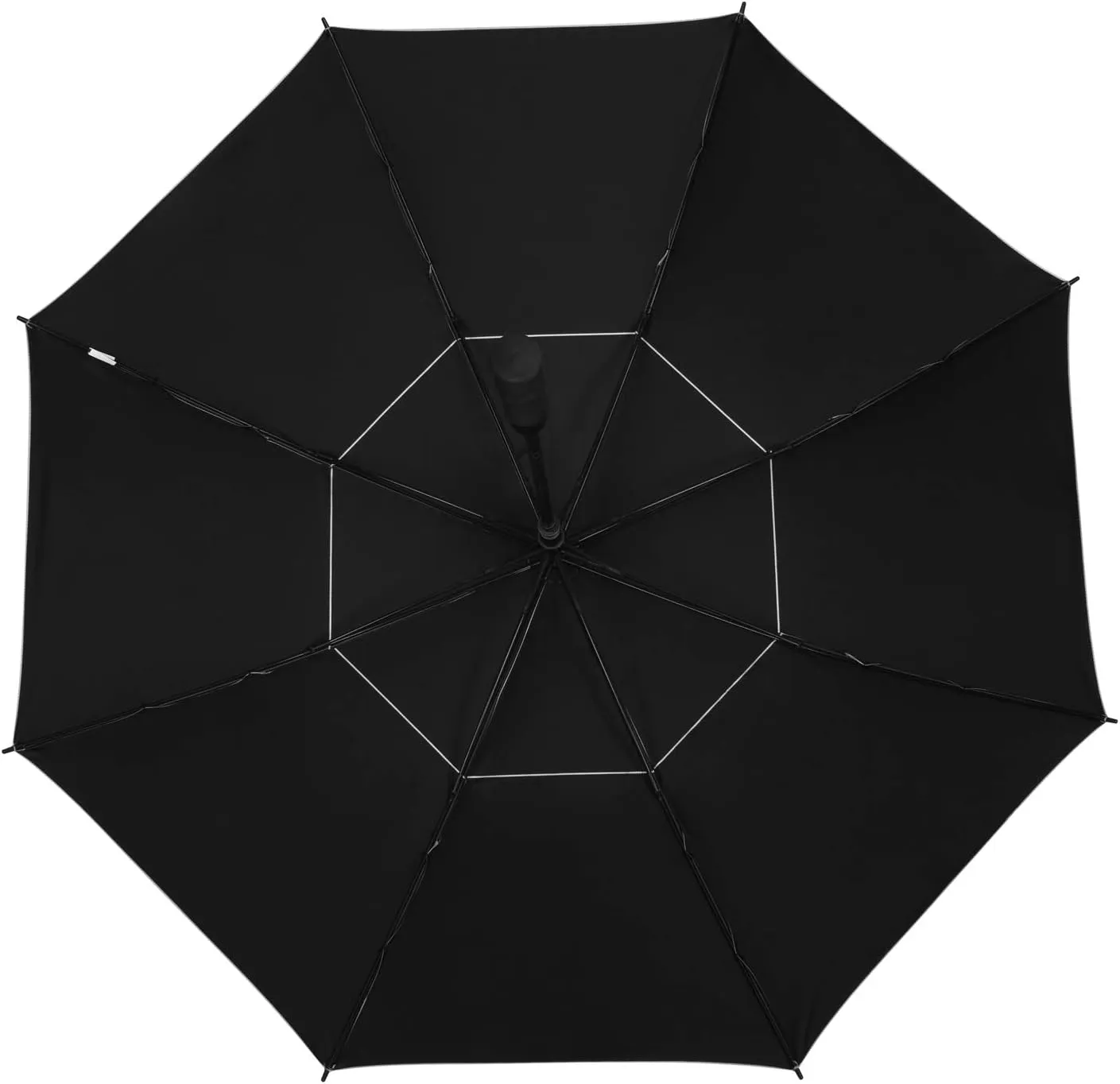 62" & 68" Windproof Large Vented Canopy Golf Umbrella, UPF 50  Patio Umbrella | Sun UV Protection | Keep You Cool (Silver, 62"-Pack-of-2)