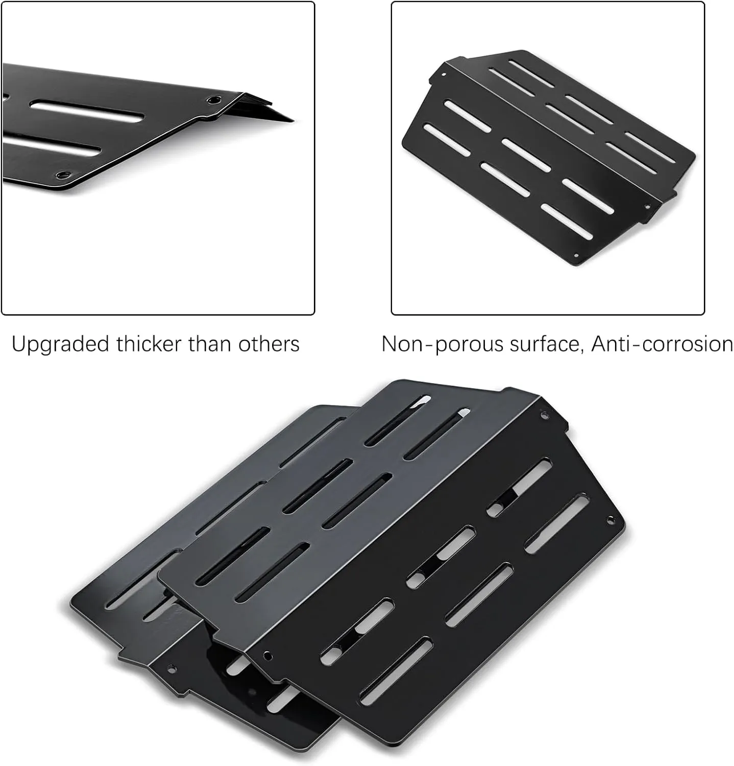 65505 Heat Deflectors 7620 7621 Flavorizer Bars Replacement Parts for Weber Genesis Grill Parts 300 Series with Front Control Knob (2011-2016) E-310 E-320 E-330 S-310 S320 S-330 EP-310 EP-320 EP-330
