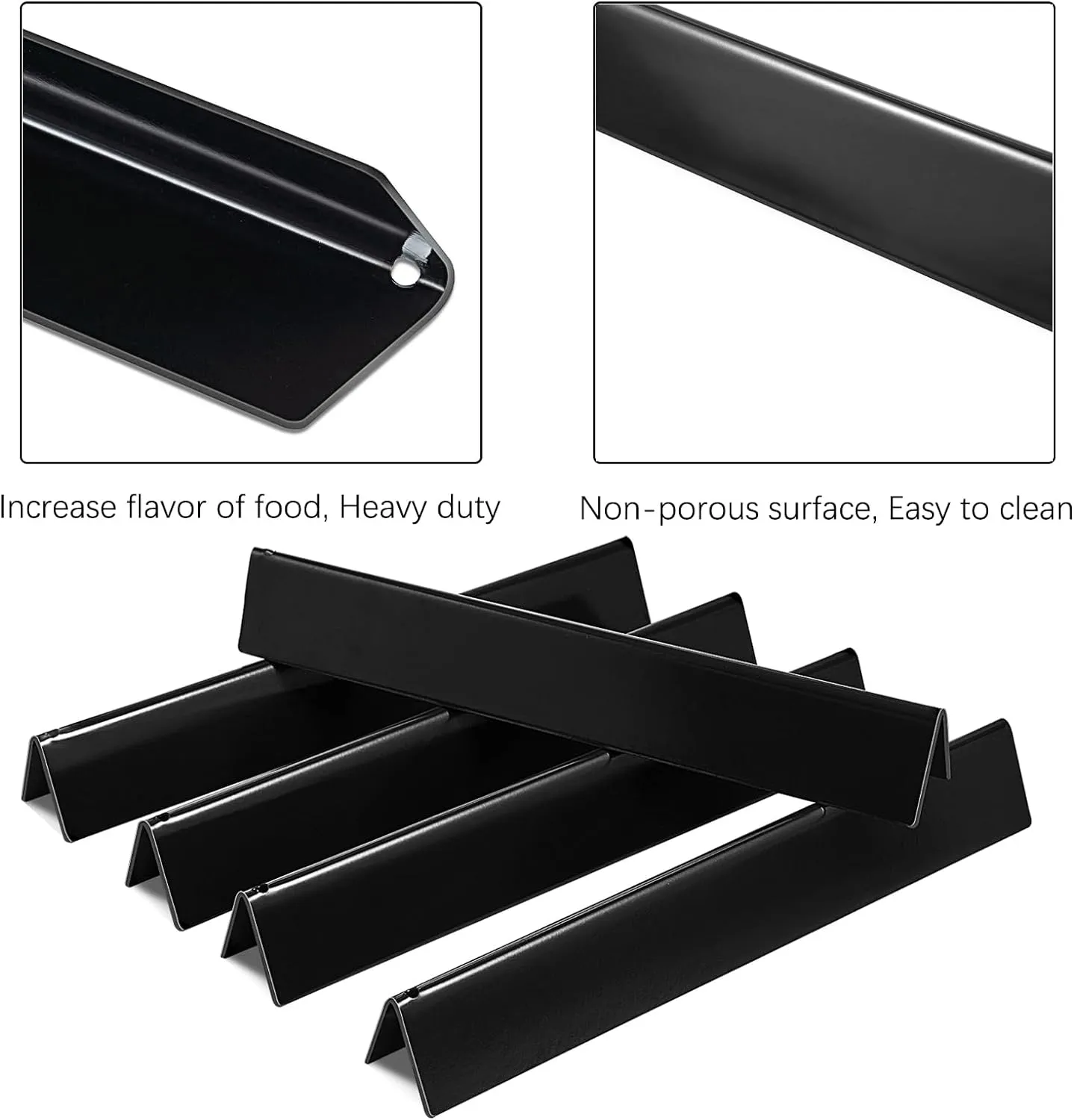 65505 Heat Deflectors 7620 7621 Flavorizer Bars Replacement Parts for Weber Genesis Grill Parts 300 Series with Front Control Knob (2011-2016) E-310 E-320 E-330 S-310 S320 S-330 EP-310 EP-320 EP-330