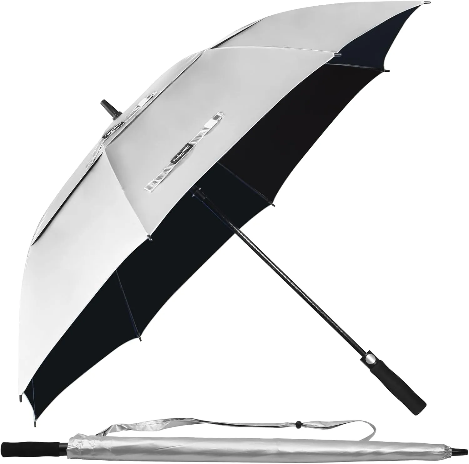68/62/54 Inch UPF50  Sun Umbrella UV Protection UV Umbrellas for Sun Protections Windproof Large Golf Umbrella Auto Open and Vented Double Canopy Umbrellas for Sun and Rain