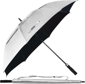 68/62/54 Inch UPF50  Sun Umbrella UV Protection UV Umbrellas for Sun Protections Windproof Large Golf Umbrella Auto Open and Vented Double Canopy Umbrellas for Sun and Rain