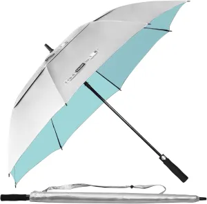 68/62/54 Inch UPF50  Sun Umbrella UV Protection UV Umbrellas for Sun Protections Windproof Large Golf Umbrella Auto Open and Vented Double Canopy Umbrellas for Sun and Rain