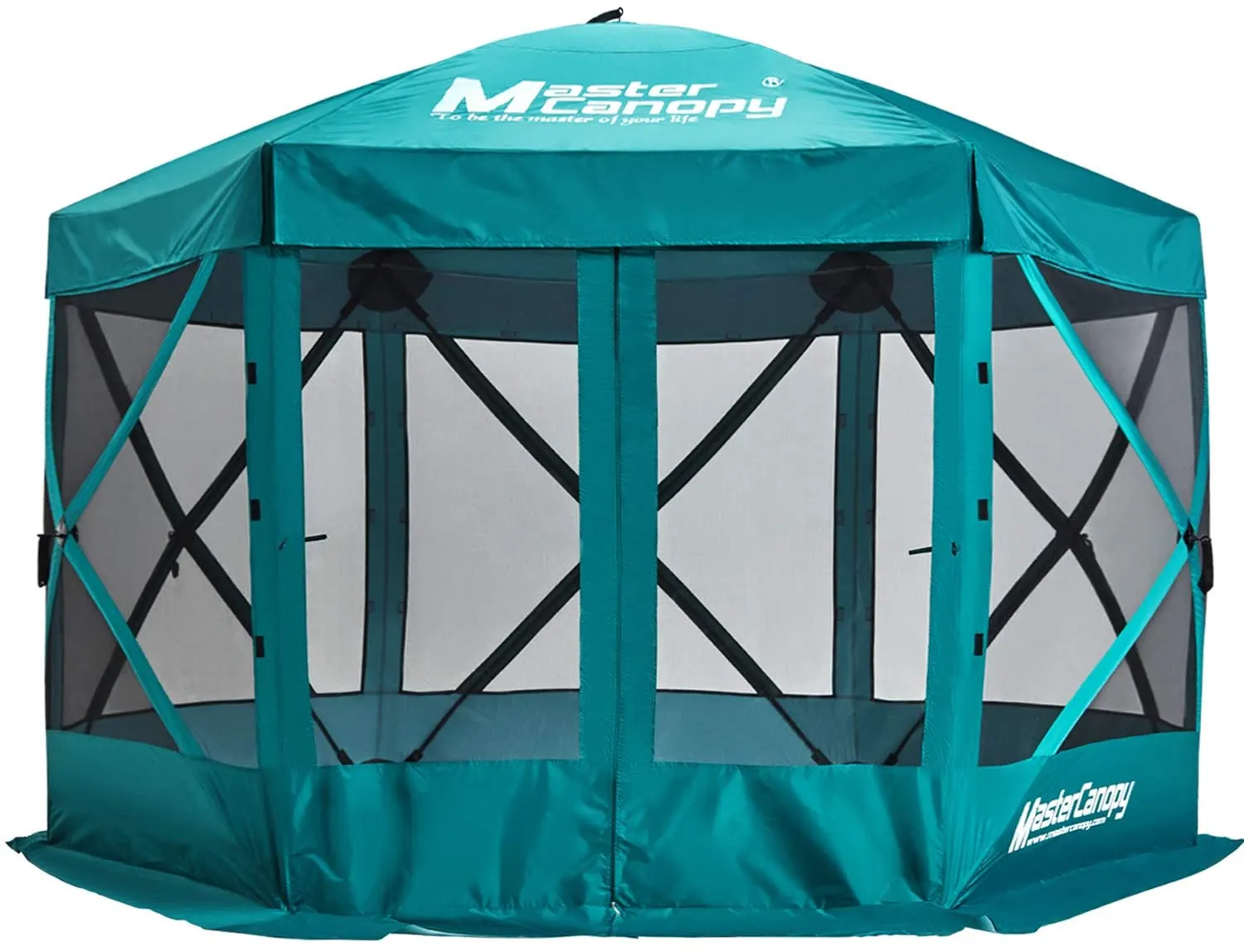 6x6/10x10/12x12/12.5x12.5 Portable Screen House Room Pop up Gazebo Outdoor Camping Tent