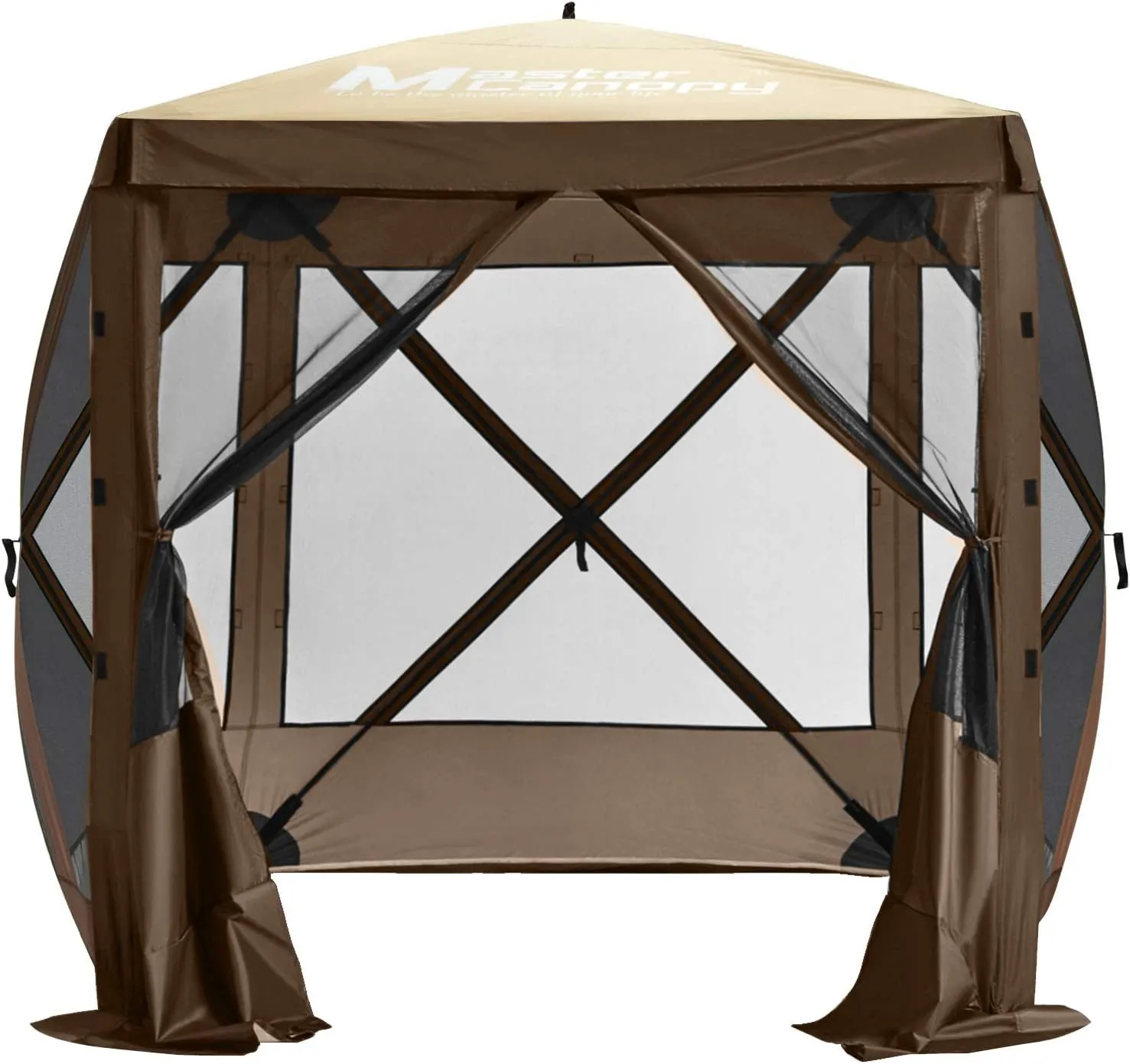 6x6/10x10/12x12/12.5x12.5 Portable Screen House Room Pop up Gazebo Outdoor Camping Tent