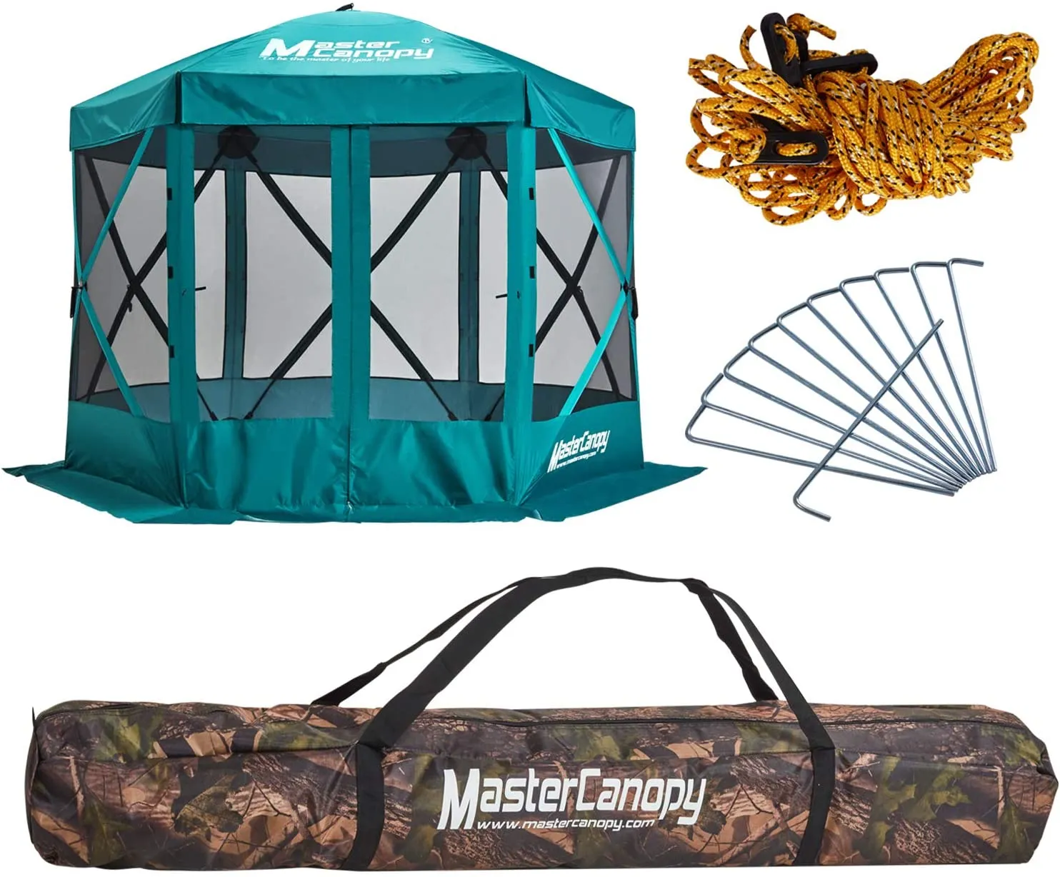 6x6/10x10/12x12/12.5x12.5 Portable Screen House Room Pop up Gazebo Outdoor Camping Tent