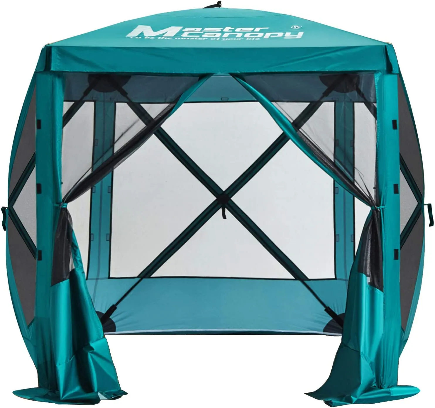 6x6/10x10/12x12/12.5x12.5 Portable Screen House Room Pop up Gazebo Outdoor Camping Tent