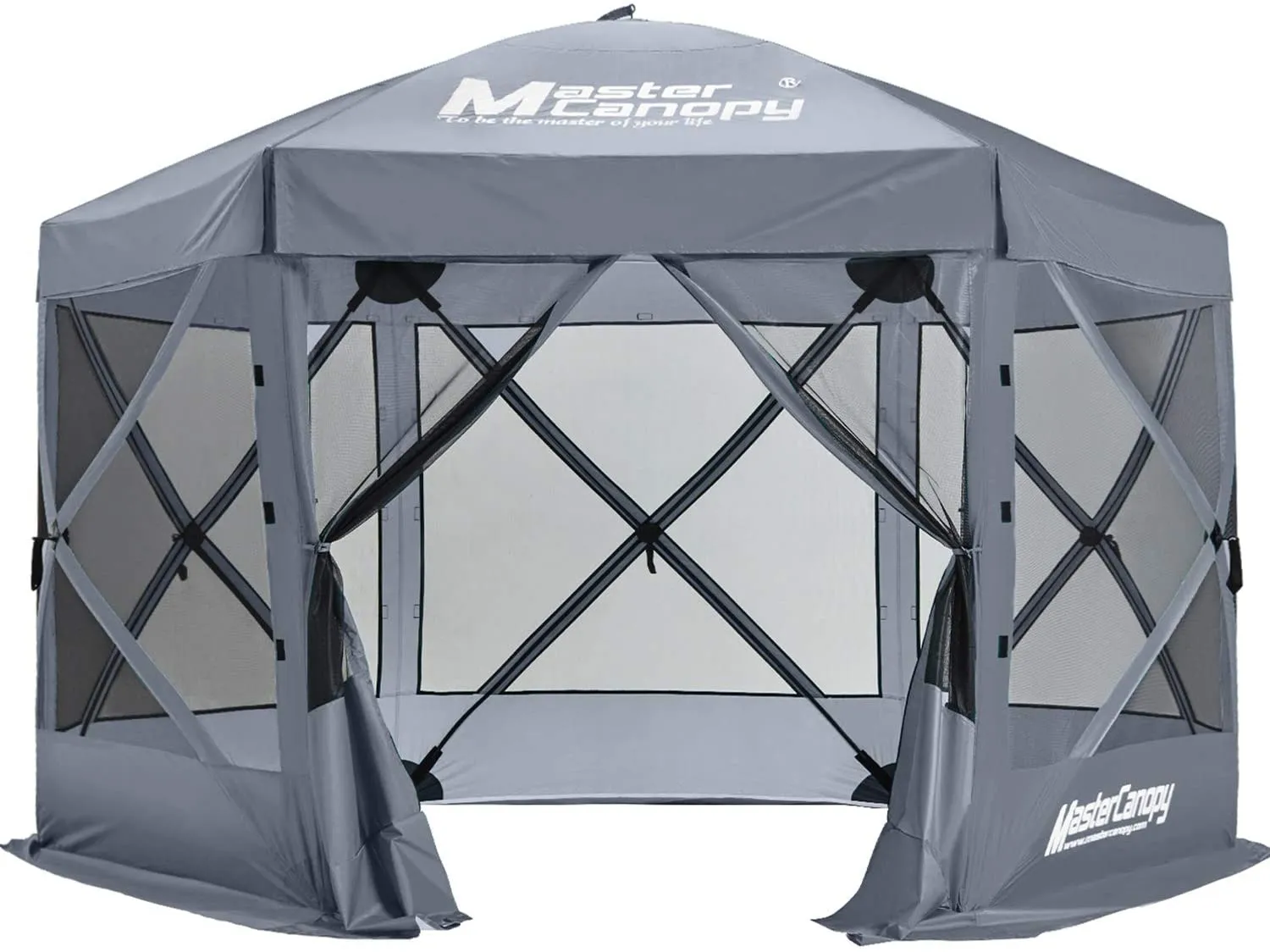 6x6/10x10/12x12/12.5x12.5 Portable Screen House Room Pop up Gazebo Outdoor Camping Tent