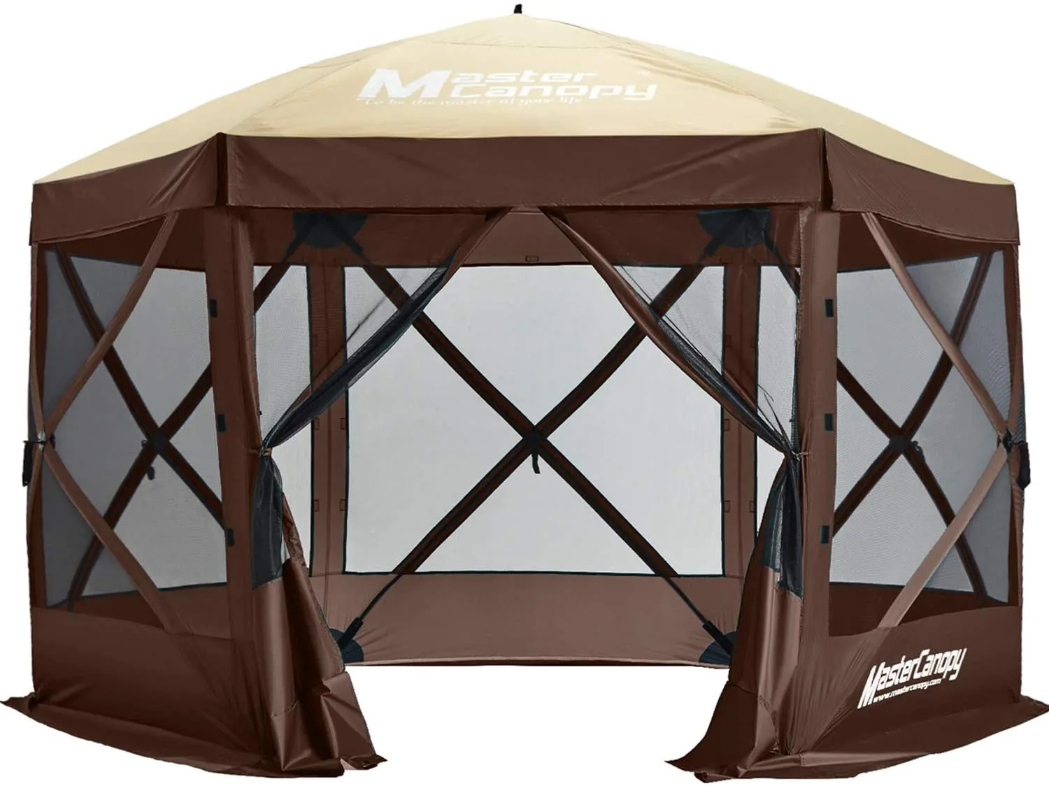 6x6/10x10/12x12/12.5x12.5 Portable Screen House Room Pop up Gazebo Outdoor Camping Tent