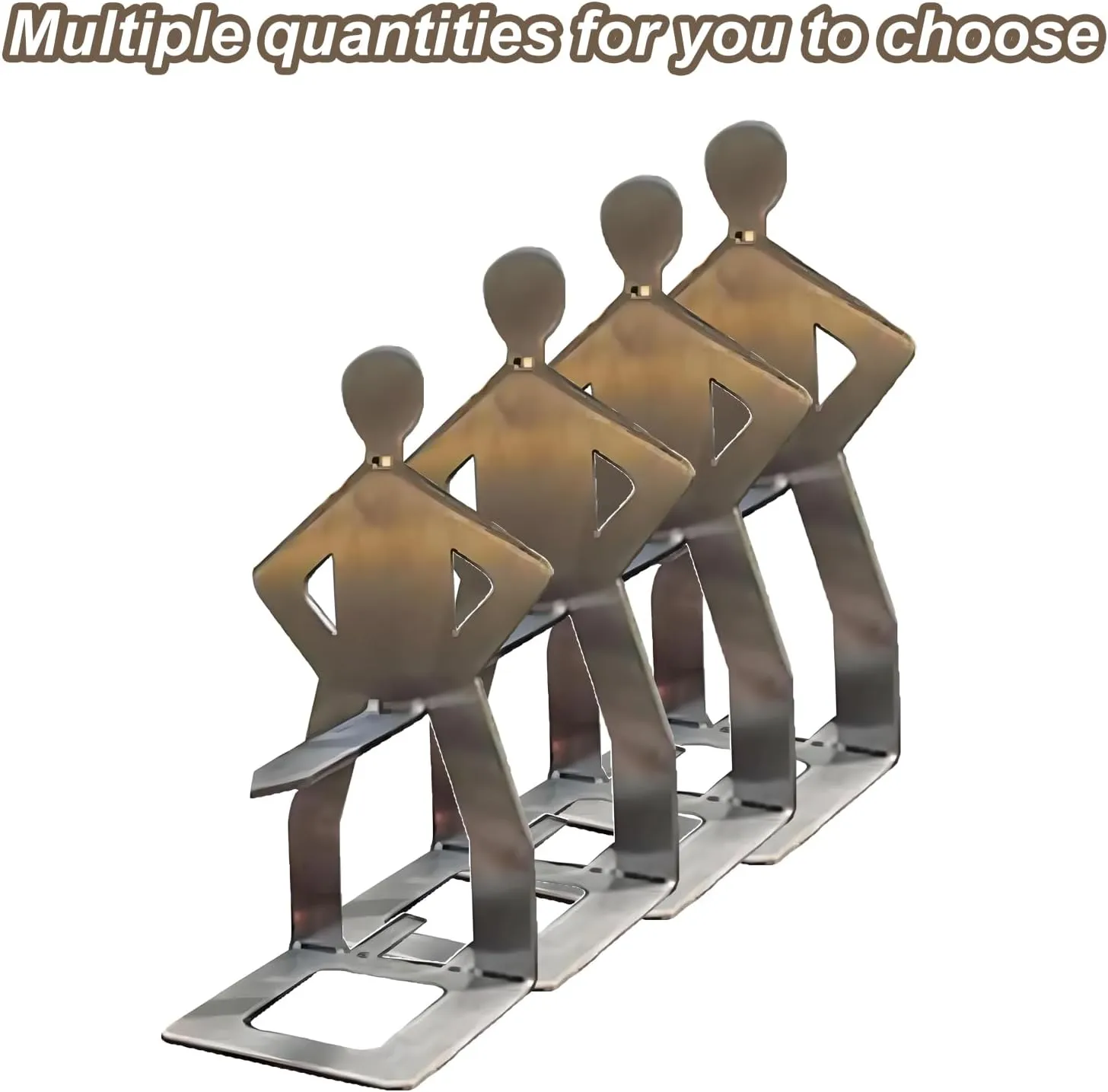 8 PCS Funny Hot Dog Sausage Stand Holder Standing Man Sausage Barbecue Rack Reusable Stainless Steel Hotdog and Sausage Stand for Barbecue, Camping, Spring Trip
