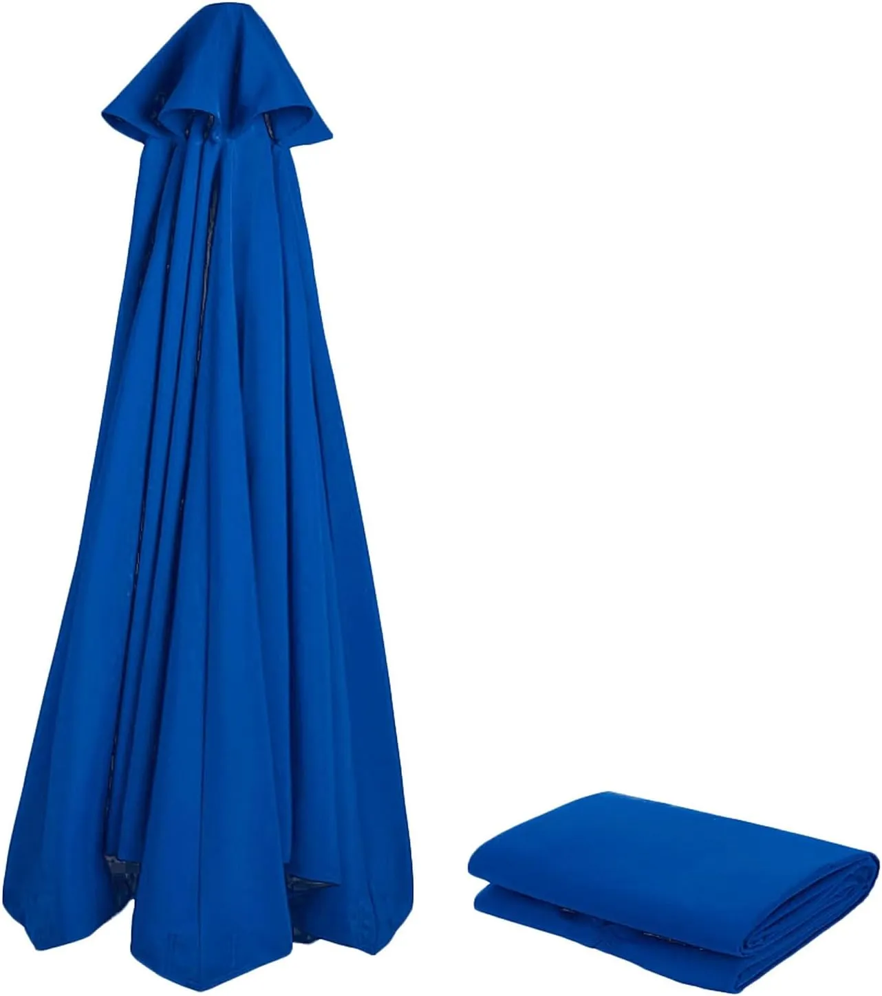 8ribs/6ribs Patio Umbrella Canopy Replacement ⌀9ft/10ft/11ft/13ft/6.5ft/7.5ft/8.2ft Outdoor Umbrella Polyester Top without rib, UV 50  Fade & Tear Resistant for Garden, Lawn, Backyard, Pool