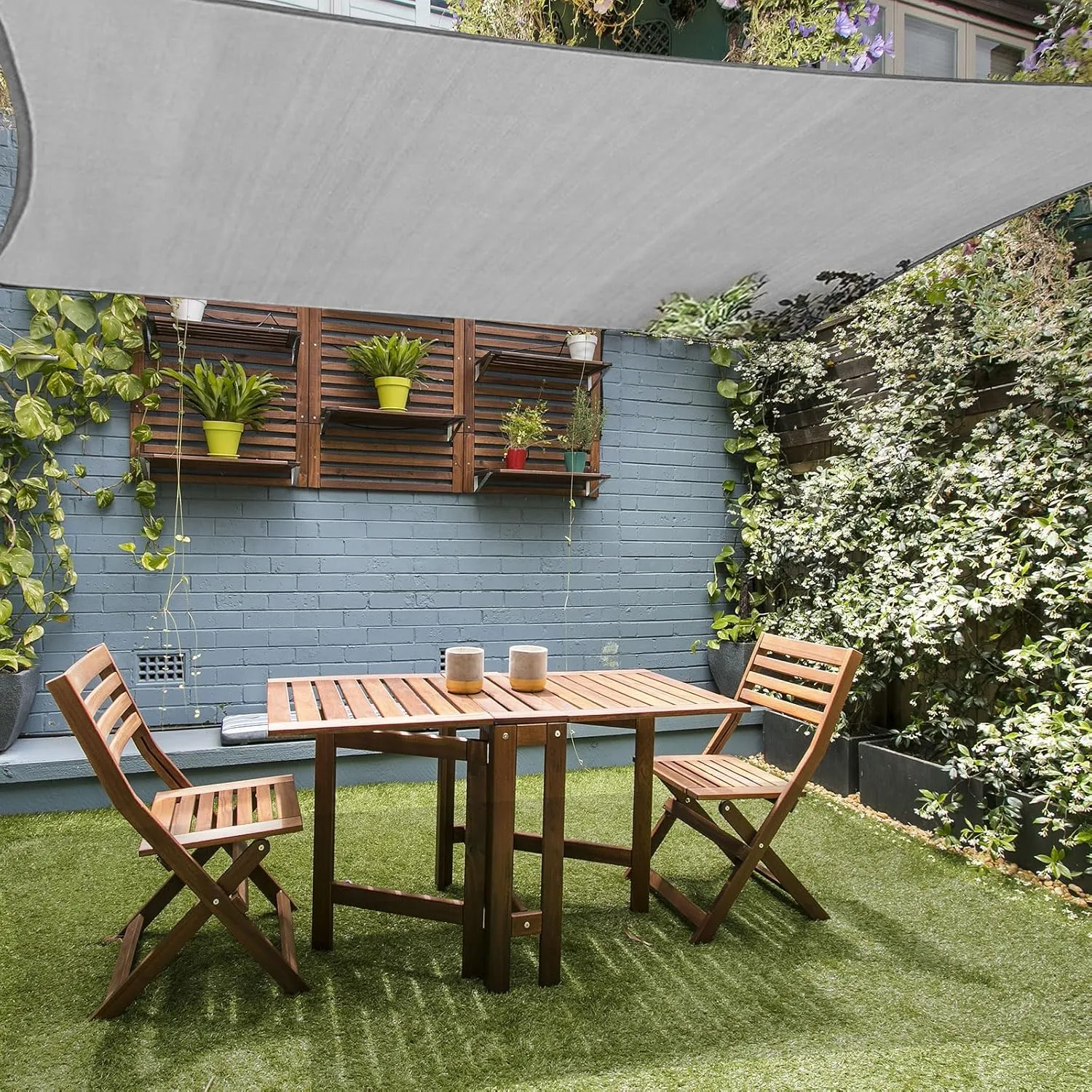 8'x12' Rectangle Sun Shade Sail, Outdoor Patio Sunshade Canopy Permeable Shade Sails UV Block Sun Cover for Backyard, Garden, Porch, Grey