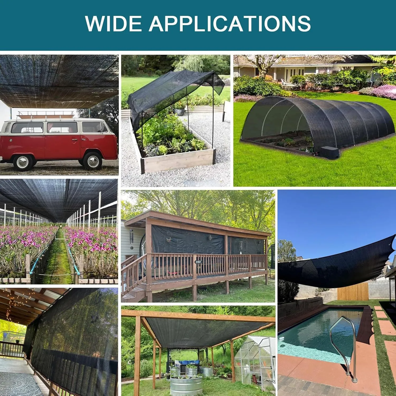 90% Shade Cloth, 20x20 FT Shade Mesh Tarp with Grommets, Black Outdoor Sunblock Shade Cloth Cover for Plants, Greenhouse, Patio, Chicken Coop, Sun Shade Net,6.5x26ft/200x800cm