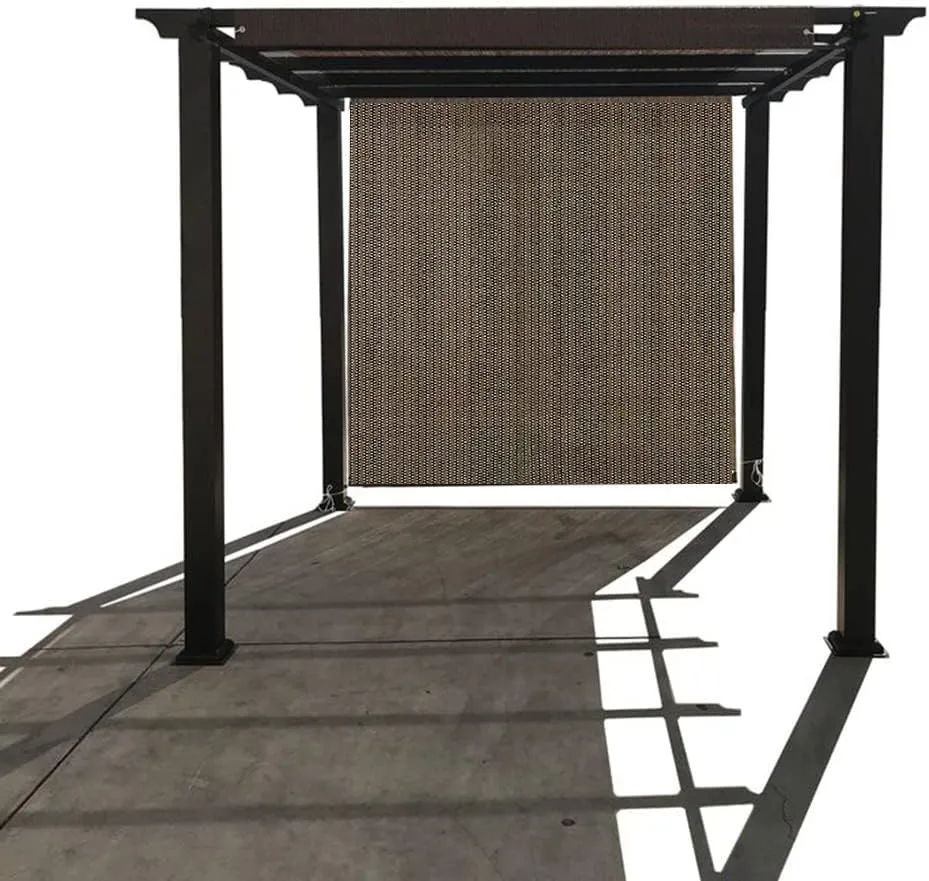 90% Shade Cloth Sun Fabric Privacy Screen Cover for Patio Garden Pergola Canopy with Gromments (Mocha, 8X10 FT)