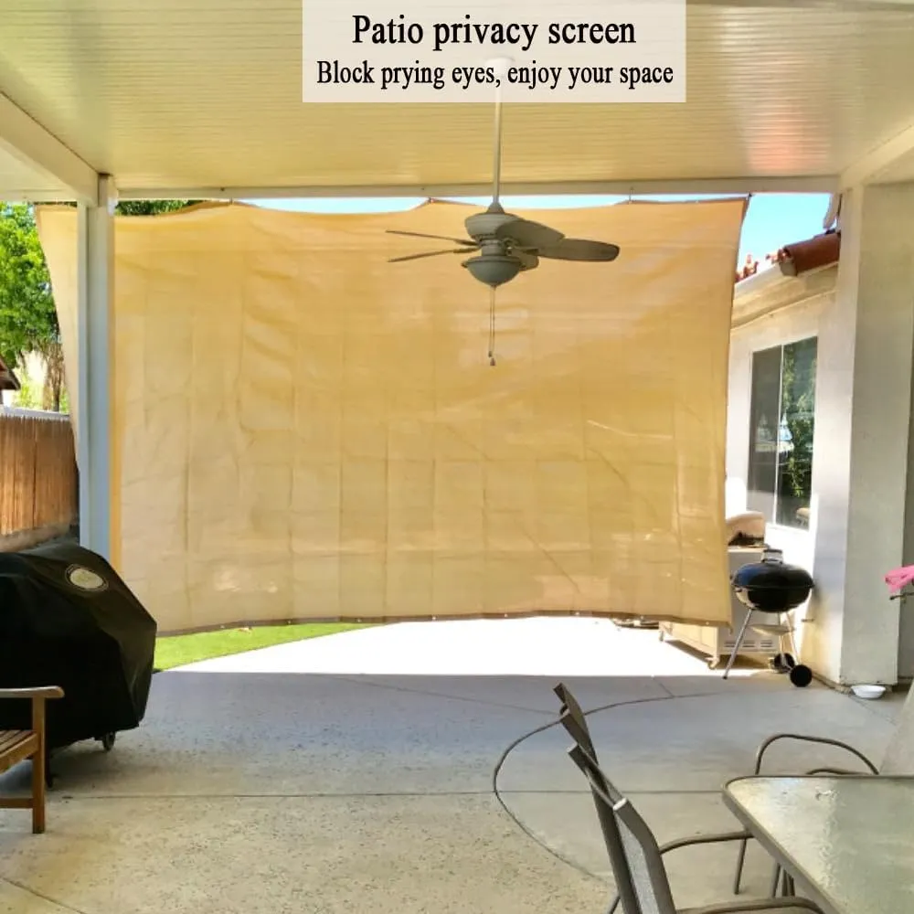 90% Sun Shade Cloth, 12x24ft Pergola Shade Cover with Reinforced Grommets, Shade Fabric Privacy Screen Cover Canopy with UV Protection for Pergola, Patio, Garden, Porch, Deck, Backyard
