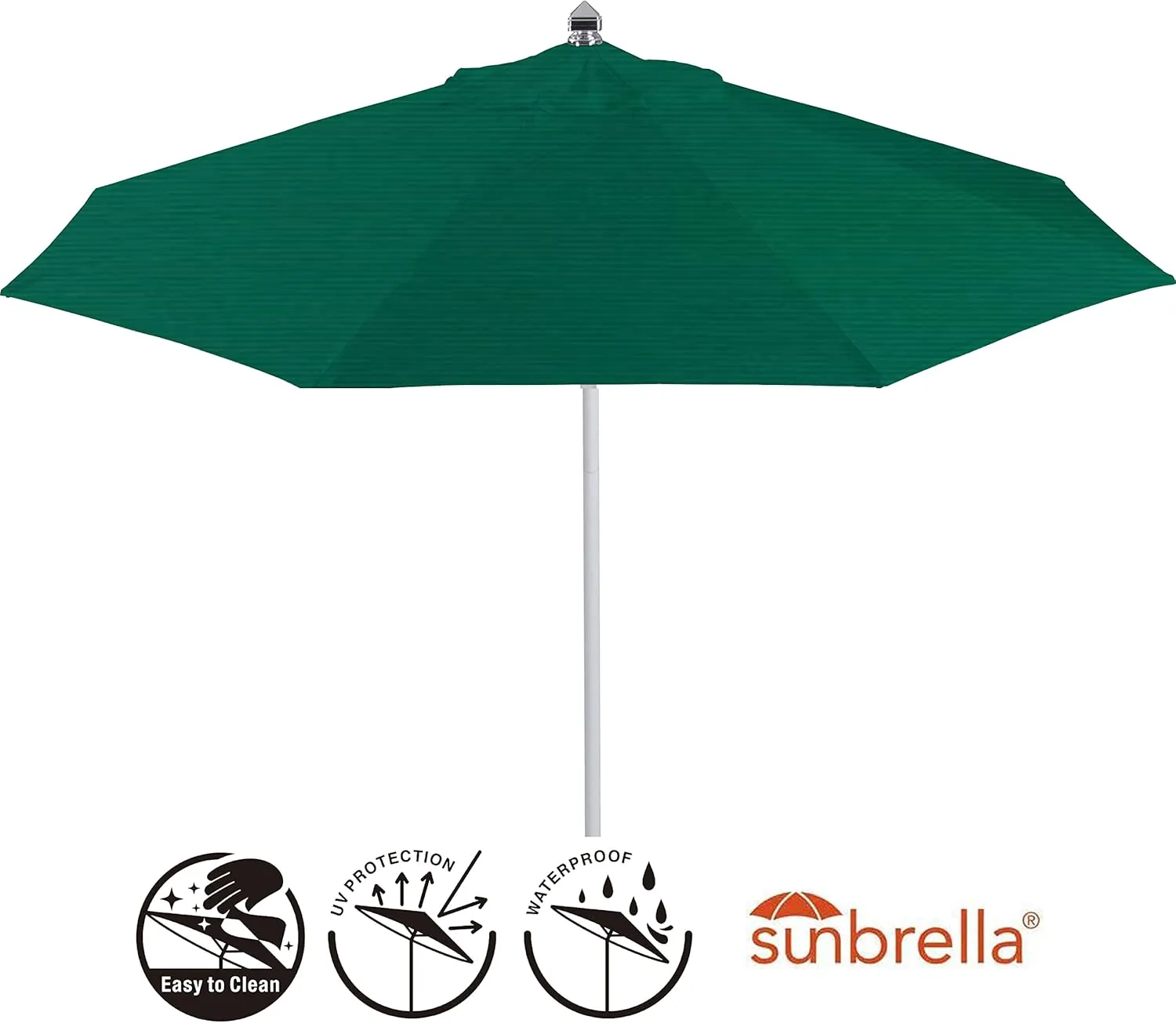 9ft Sunbrella Universal Patio Umbrella Replacement Canopy Cover- Fitx 8 Ribs Umbrella