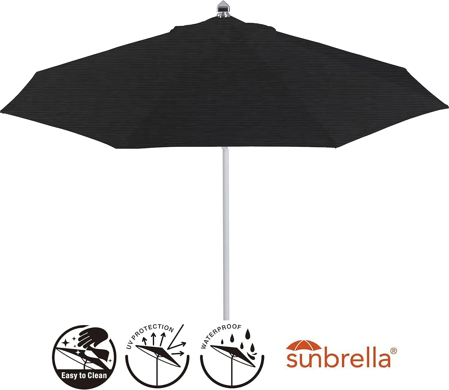 9ft Sunbrella Universal Patio Umbrella Replacement Canopy Cover- Fitx 8 Ribs Umbrella
