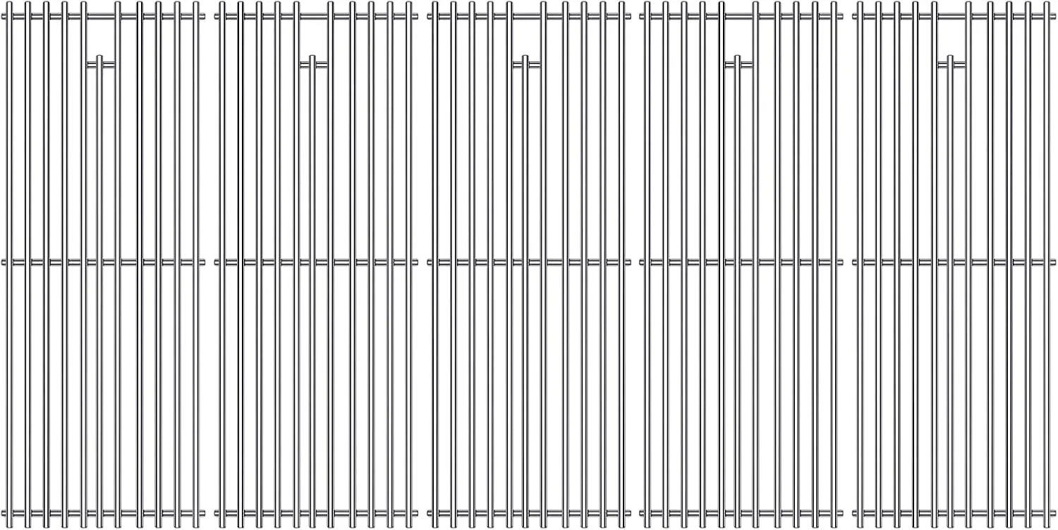 9MM 16517 Grill Grates Replacement for Bull Grill Replacement Parts, BBQ Bull Brahma 5 Burner 57568, 57569, 57568CE, 19” Lion Premium 40” 4 Burner L90000, 90000, 65073 Stainless Steel Grids