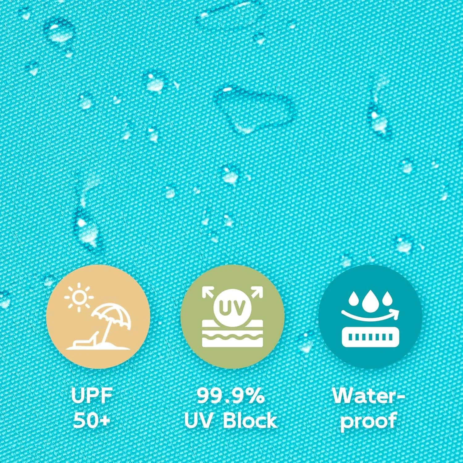 Abba Patio 9FT Lyon Outdoor Patio Umbrella Cover Replacement, 9 Sturdy Ribs UV Protection Waterproof for Garden Deck Backyard Pool,Only Umbrella Replacement Canopy,Light Blue