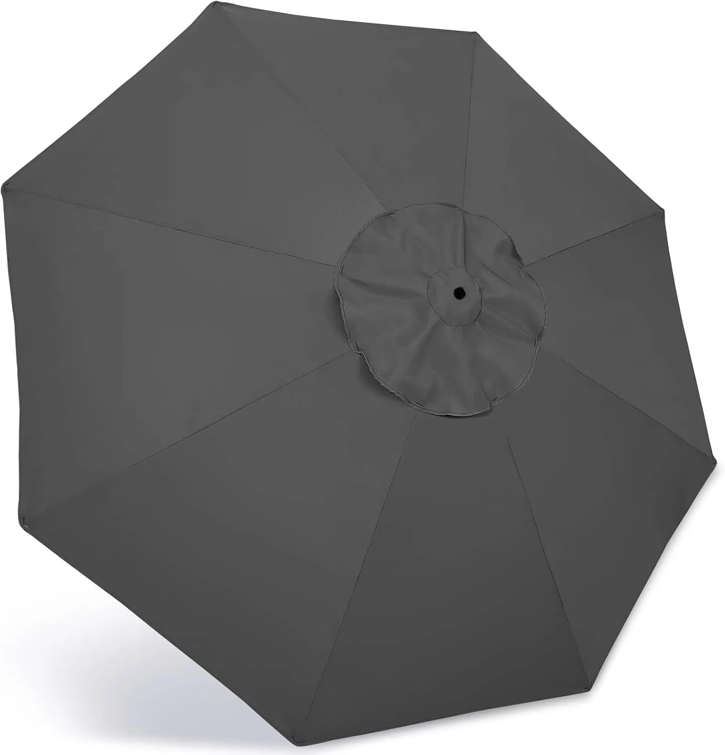 ABCCANOPY 9ft Outdoor Umbrella Replacement Top Suit 8 Ribs (Dark Gray)