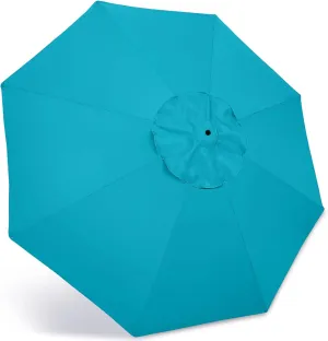 ABCCANOPY 9ft Outdoor Umbrella Replacement Top Suit 8 Ribs (Turquoise)