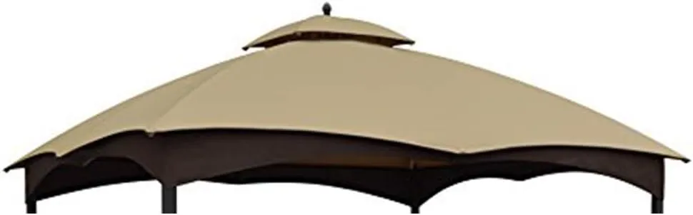 ABCCANOPY Gazebo Replacement Canopy Top for Lowe's Allen Roth #GF-12S004B-1, New Beige