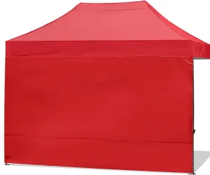 ABCCANOPY Instant Canopy SunWall 10x15 FT, 1 Pack Sidewall Only, No Frame or Top, Red