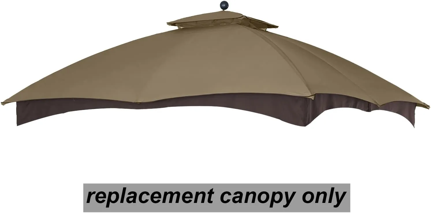 ABCCANOPY Riplock Gazebo Replacement Canopy Top for Lowe's Allen Roth #GF-12S004B-1, Khaki
